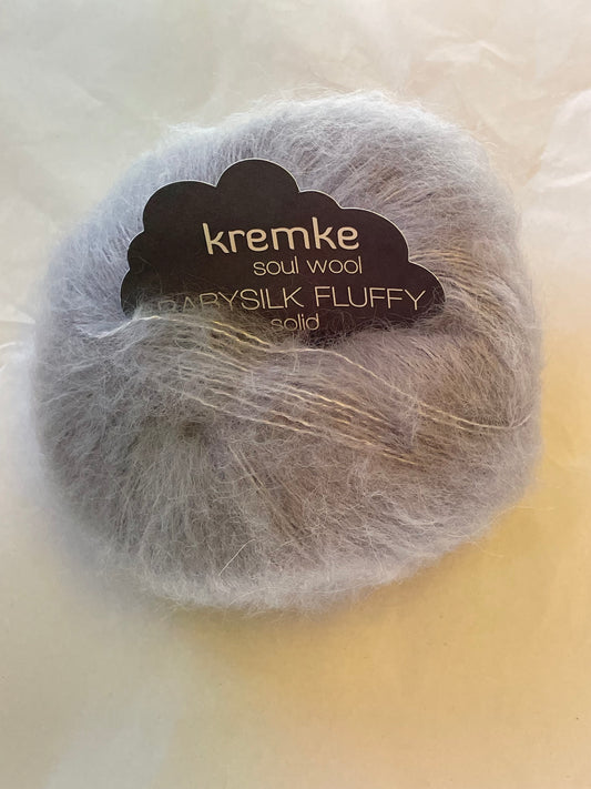 Baby silk fluff solid - Lys grå (2989)