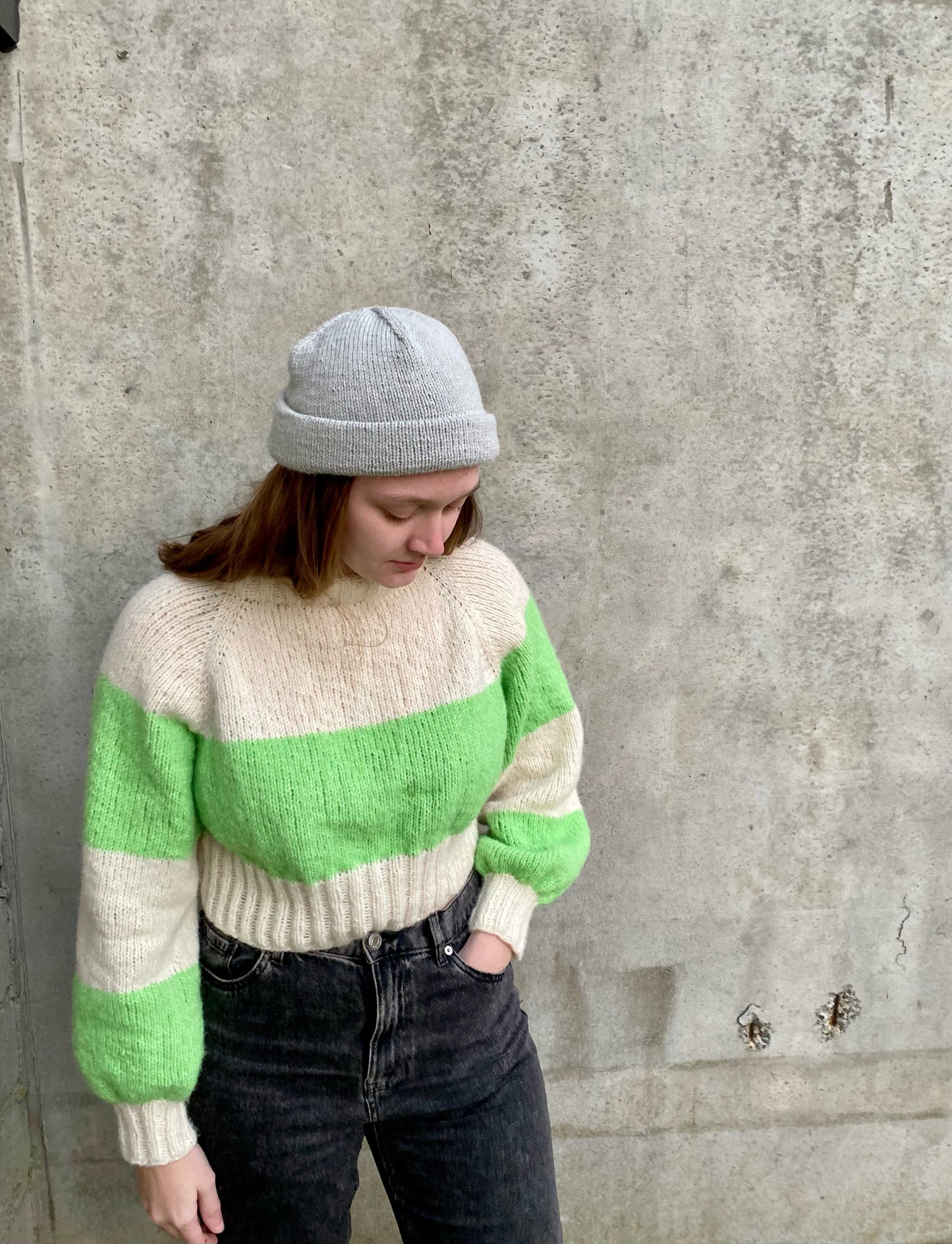 Garnpakke - stripete sweater